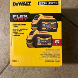 Dewalt FlexVolt 6AH Pack Of 2 Batteries