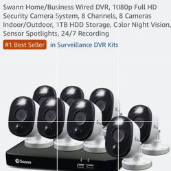 Swann home 8pack cameras Wired