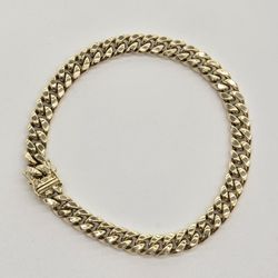 10kt Real Gold MiamI Cuban Bracelet 7.8 mm 9 Inches