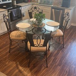 Glass Top Table And Chairs