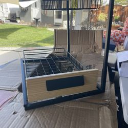 Under Sink Organizer, High Adjustable 2 Tier Under Kitchen Sink Organizer, Multi-Purpose Storage Shelf for Kitchen Bathroom Cabinet, Black