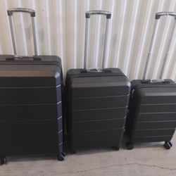 Set Luggage 3 Pieces Black 