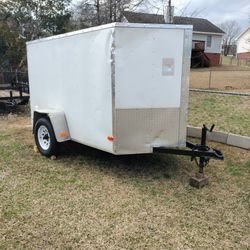 5X10 Covered Wagon, Enclosed Trailer With The Ramp Door 