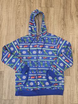 Holiday Dinosaur Zip Up Hoodie