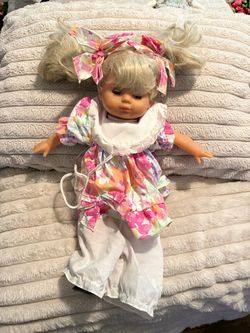 Vintage Baby Doll with Floral Outfit