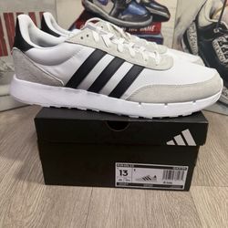 New Adidas Run 60s 2.0 Mens Shoes GX1739 White black Grey Sizes 8.5, 9, 9.5, 10, 10.5, 11, 11.5, 12, 12.5, 13, 14