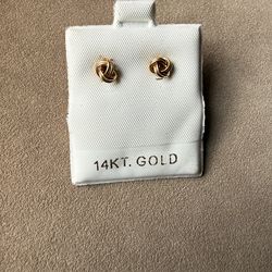 14ct Gold Knot Earrings