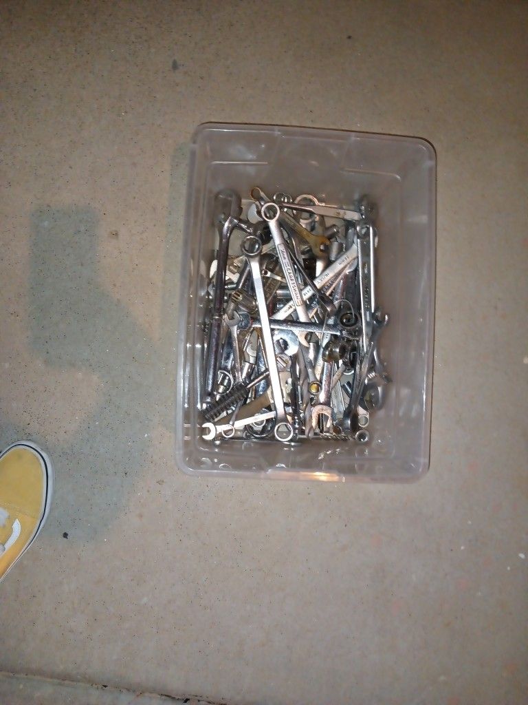 Box Of Wrenches And Sockets 