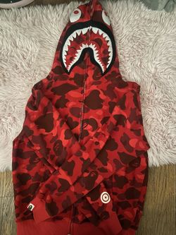 BAPE color camo shark full zip up hoodie