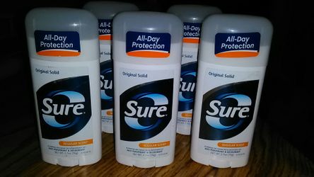 (5) Sure regular scent deodorant* $7.00