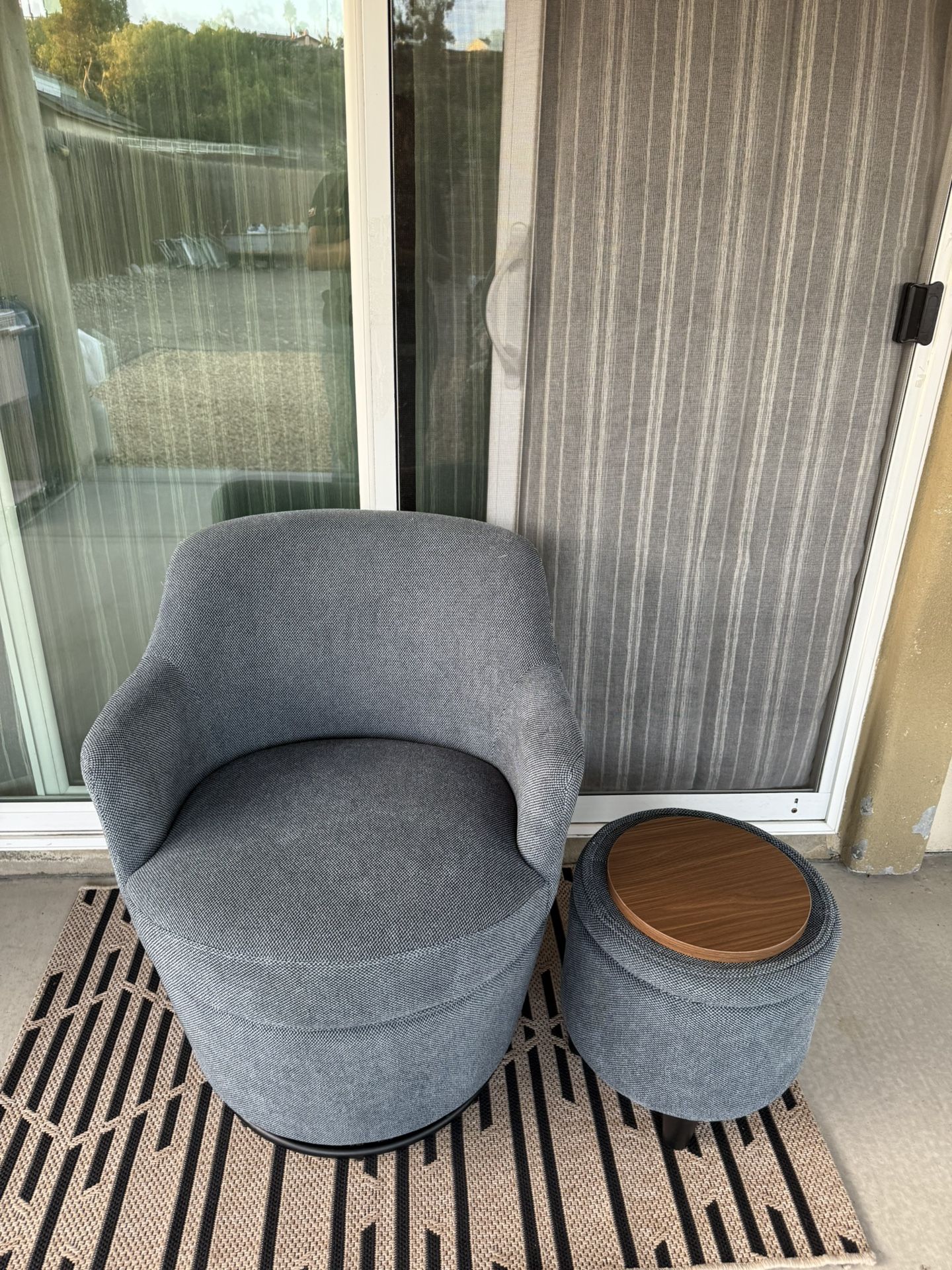 Swivel Accent Chair And Ottoman