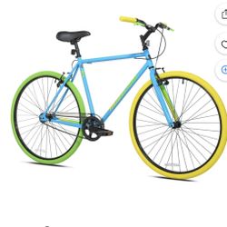 700c Kent Ridgeland Hybrid Bike, Adult, Blue/Green