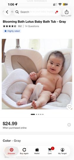 Blooming Bath Lotus Baby Bath Tub – Gray
