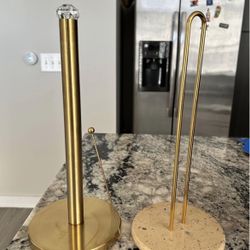 2 Gold Paper Towel Holders