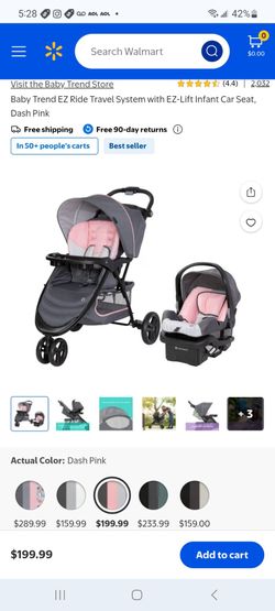 Baby Trend EZ Ride Travel System with EZ-Lift Infant Car Seat $160