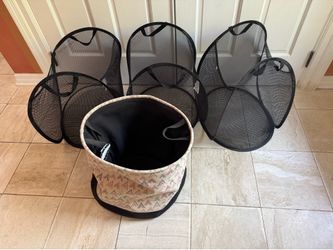 Set of 5 Mesh Laundry Hampers