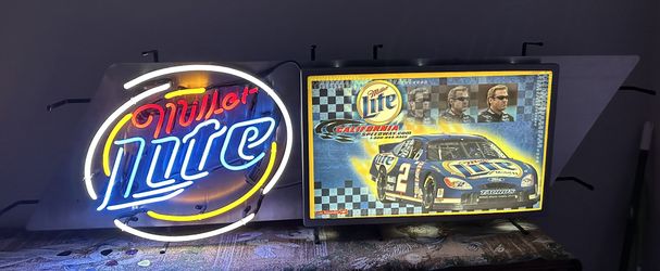 Rusty Wallace Miller Beer Neon Sign 5 Feet Long
