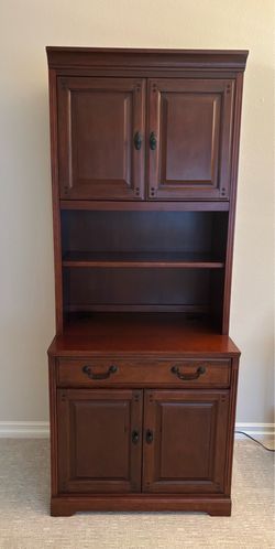 2-piece Cherry Cabinet & Shelf Unit
