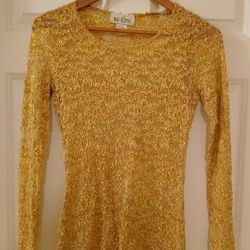 The ICING GOLD See Through Holiday/ Party SHIRT