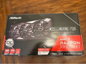 Asrock Challenger 6750xt 12GB graphics card