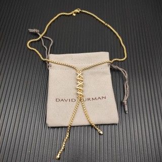 David Yurman gold Helena Y necklace.