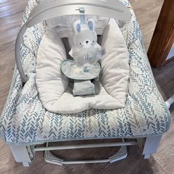 Ingenuity Keep Cozy 3-in-1 Vibrating Infant & Toddler Baby Bouncer and Rocker Chair, Gray