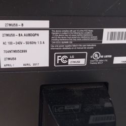 LG 4k Monitor 27in 