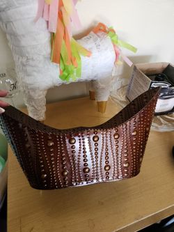 Red and copper bowl