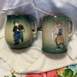 antique dutch mugs