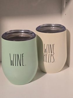 Rae Dunn Insulated Stainless Steel Red Wine Travel Tumbler (Set of 2)