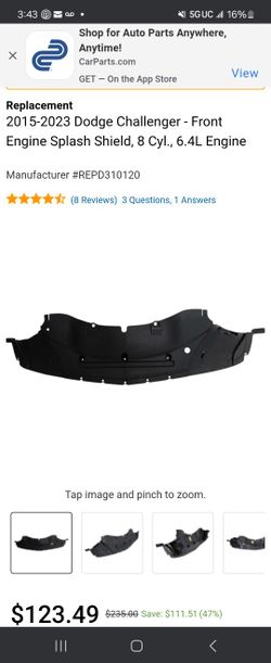 Lower Engine Cover Front 2015- 2020 Challenger