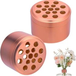 NEW! 2Pack Reusable Metal Spiral DIY Bouquet Twister Flower Arrangement Holder (Champange Pink, S+L)