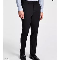 New Kenneth Cole ReactionMen's Techni-Cole Suit Separate Slim-Fit Pants size 36w 30L