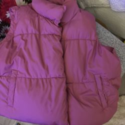 Puffer Vest Old Navy Pink Sz XXL 