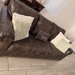 Dark Brown Sofás Set Of 3