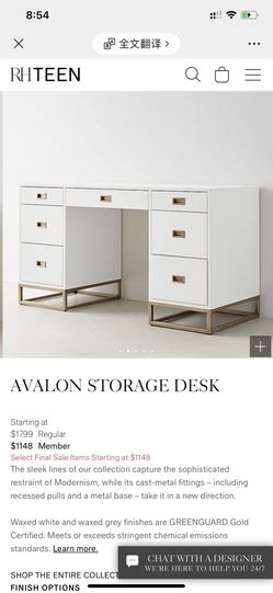 RH TEEN AVALON STORAGE DESK