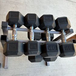 Hex Rubber Coated Dumbbells!!!