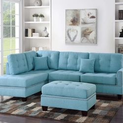 New Sectional Couch With Ottoman / Free Delivery 