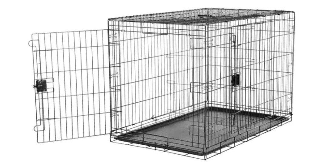 Amazon Basics Durable Foldable Metal Wire Dog Crate Tray 48x30x32” for