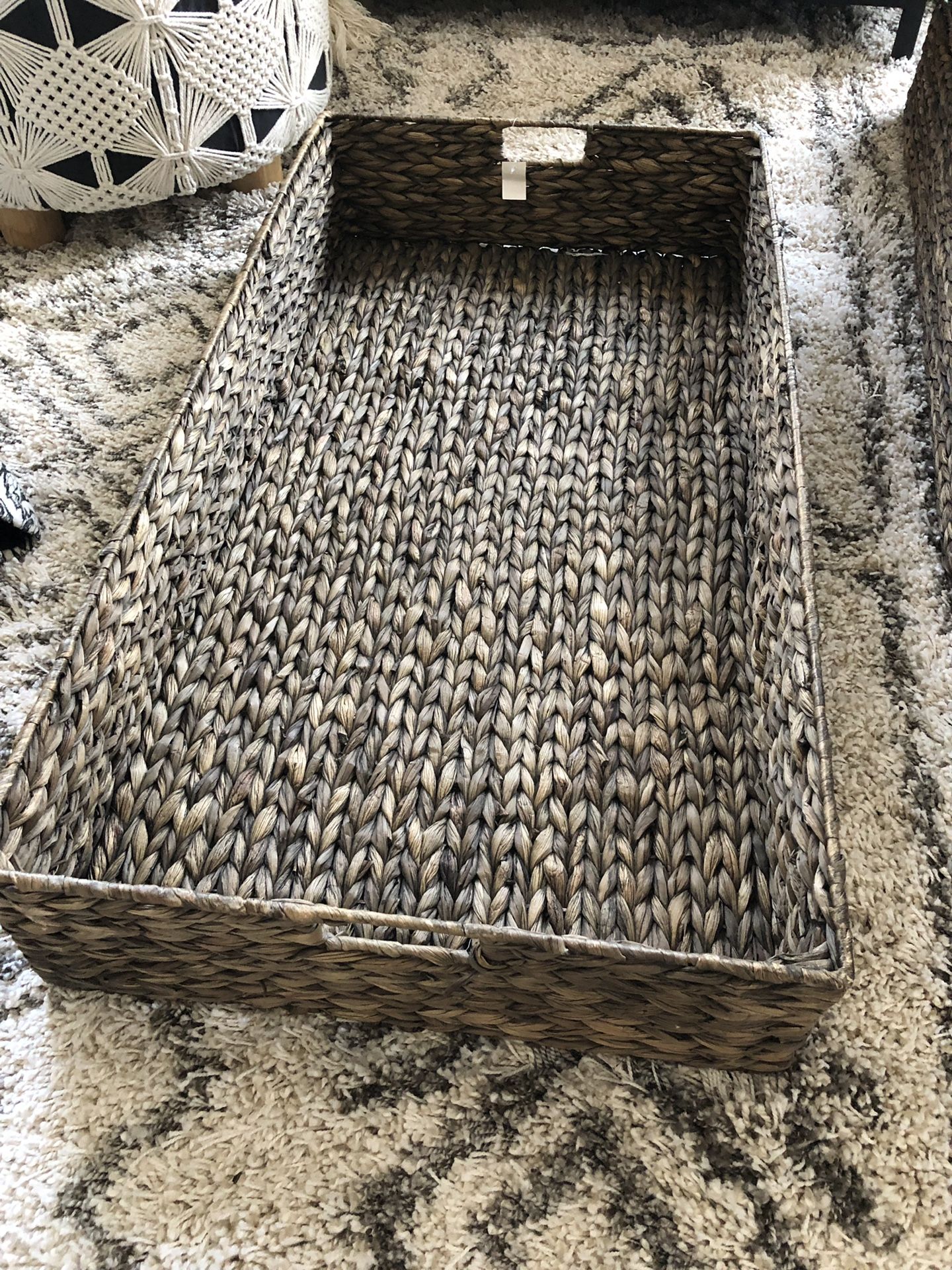 (4) NEW Extra Large Woven Baskets