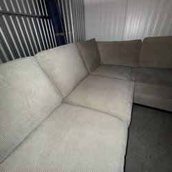 Like New Sectional Black And White 