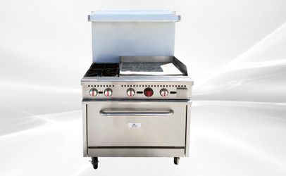 36 inches 2 Burner 24 Grill NSF oven ranges with legs HFSO-36-G2