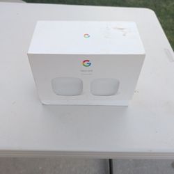 Google Nest Wi-Fi Router And Point.