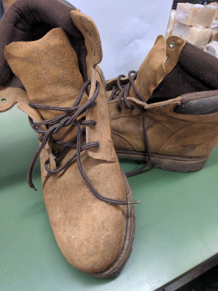 Texas Steer Work Boots Oil Slip Resistant Steel Toe Men's 13 Tan