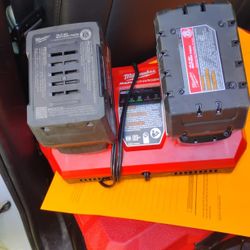 Milwaukee Batteries And Dual Charger