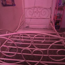 White Twin Girls Bed