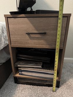 Grey-brown wooden night stand