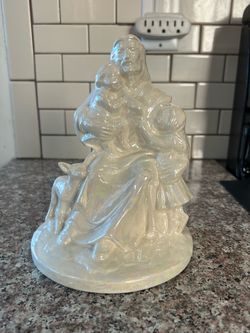 Beautiful Jesus Statue Holding Children With Sheep