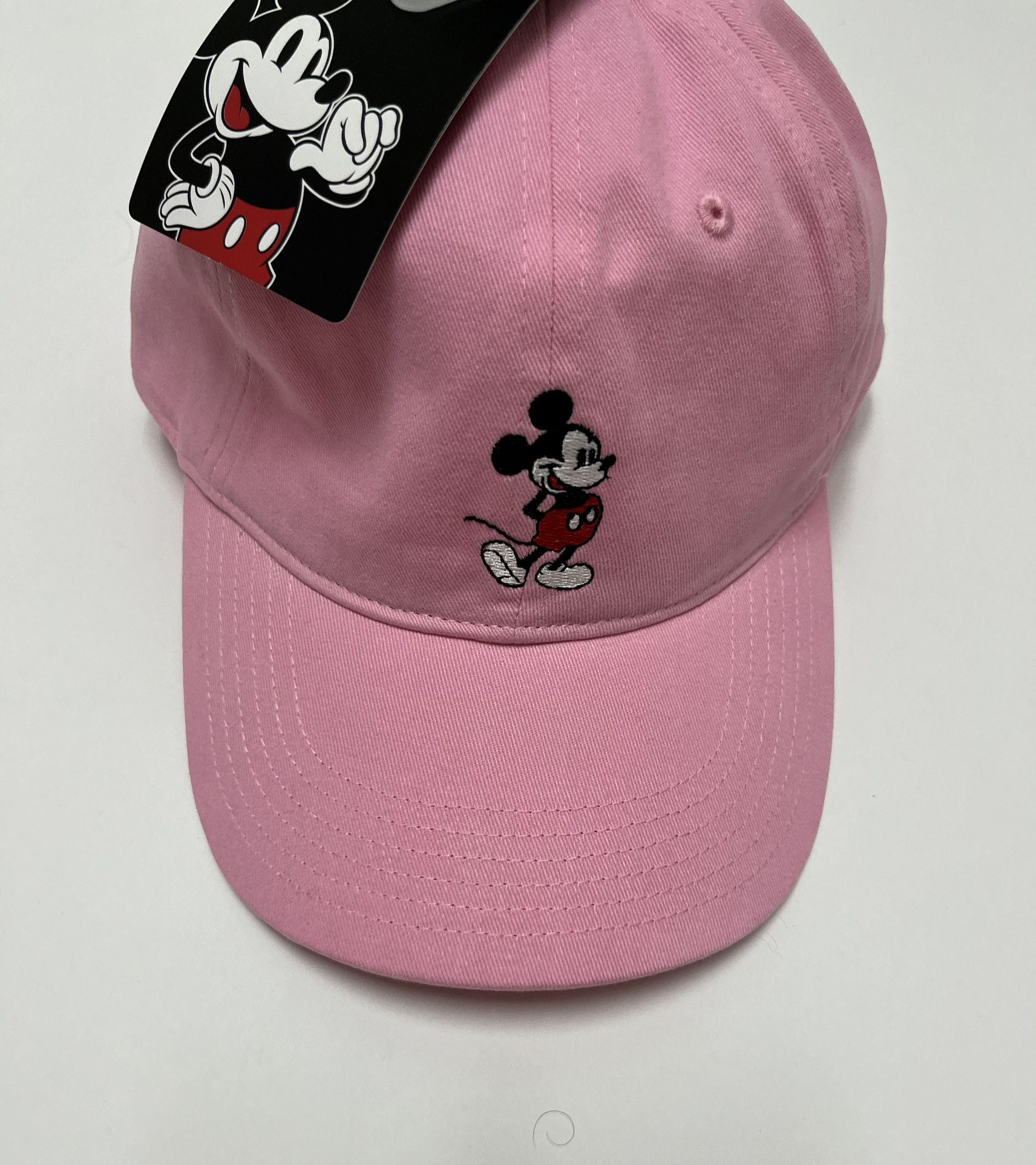 New With Tag 💖 DISNEY pink Mickey Mouse hat adjustable back 100% cotton one size