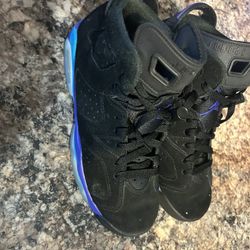 Jordan Retro 6 Black And Blue High Top Cash Only